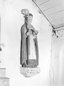 Statue (petite nature) : saint Moïse l'ethiopien, chapelle Saint-Guénolé (Langonnet)