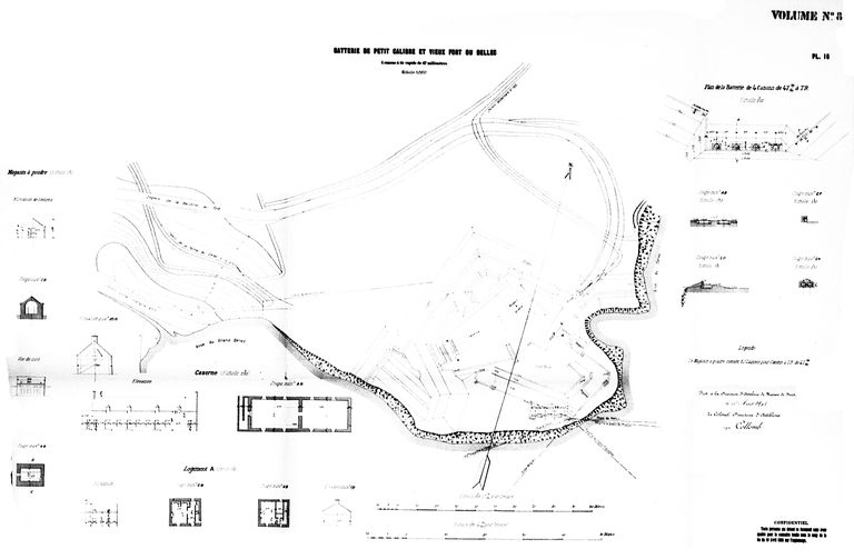 Batterie de 47 mm à tir rapide (4 canons M de 47 mm modèle 1885 TR sur affûts M modèle 1885 crinoline), Le Dellec (Plouzané)