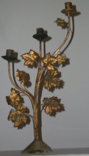 Paire 2 de chandeliers d'église