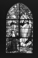 Verrières (2) : Apparition du Sacré-coeur à sainte Marguerite-Marie ; Crucifixion, église paroissiale Notre-Dame (Combourtillé)
