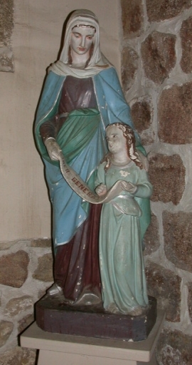Groupe sculpté : Education de la Vierge