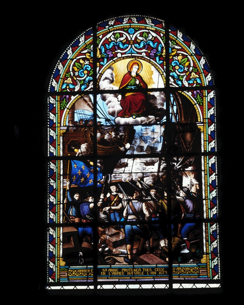 Verrières (2) (baie 1, 2), église paroissiale Notre-Dame de l'Assomption (Arzon)