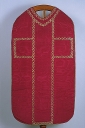 Ornement réversible : chasuble, manipule, étole, voile de calice