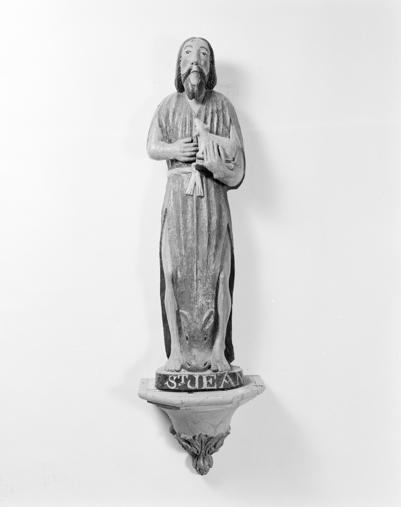 Statue (petite nature) : saint Jean-Baptiste, chapelle Notre-Dame-de-Locmaria et Notre-Dame-de-Beaupros (Guidel)