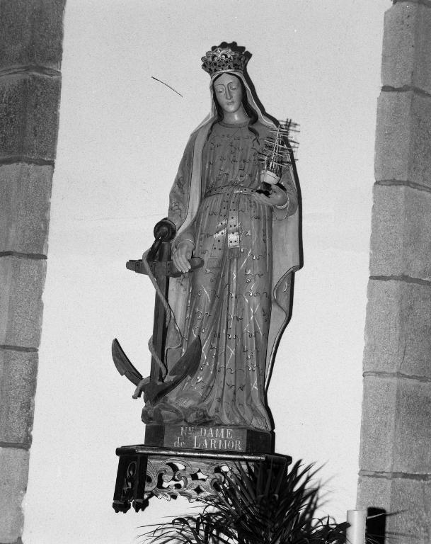 Statues (2) (pendant, petite nature) : Notre-dame de Larmor, saint Joseph, église paroissiale Notre-Dame (Larmor-Baden)