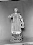 Statue (statuette) : saint Mathurin, chapelle Notre-Dame-de-Kergoat (Quéménéven)