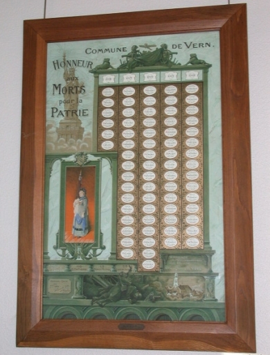 Tableau commémoratif des morts