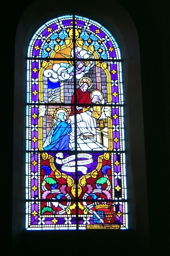 Verrière à personnages de la baie 3 : Mort de saint Joseph