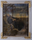 Tableau d'autel et son cadre : Mort de saint François d'Assise