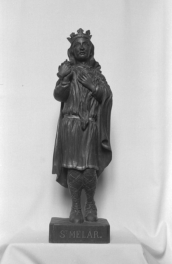 Statue : saint Mélar, église Saint-Mélar (Meilars)