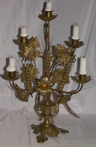 Paire 2 de chandeliers d'église