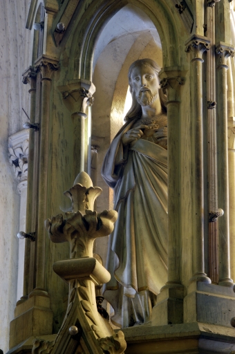 Ensemble de 3 statues : Anges thuriféraires, Sacré Coeur