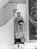 Statue (petite nature) : saint Aron, chapelle Saint-Aaron (Pleumeur-Gautier)