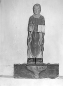 Statue (d'applique, petite nature) : saint Gildas, chapelle Notre-Dame-des-Fleurs (Grand-Champ)