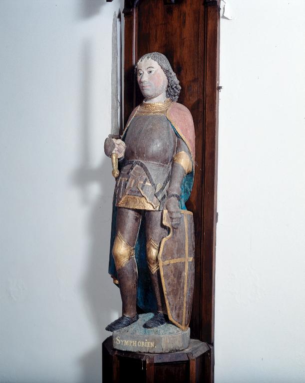 Statue (petite nature) : saint Symphorien, chapelle Saint-Symphorien (Locmalo)