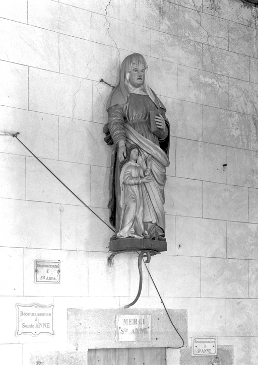 Groupe sculpté (petite nature) : Education de la Vierge, église Saint-Pierre-Saint-Paul, Chapelle Notre-Dame-des-Victoires et ossuaire (Gourin)