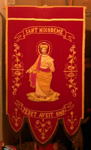 Bannière de procession, Saint-Nicodème (Pluméliau fusionnée en Pluméliau-Bieuzy en 2019)