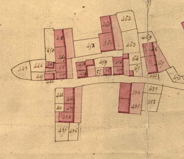Maisons, alignement de trois logis, 158, 160, 162 rue Grande Rue (Saint-Jacut-de-la-Mer)