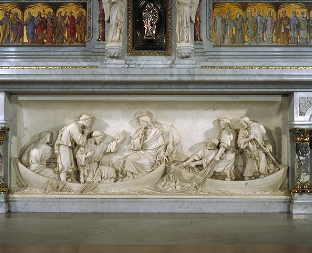 Bas-relief : Pêche miraculeuse