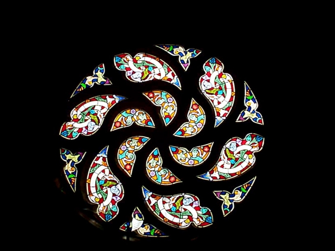 Verrière de la baie 8 (verrière décorative, rose)