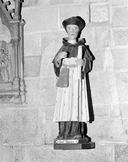 Statue (petite nature, d' applique) : saint Yves de Tréguier, dite sant Youenn, église paroissiale Notre-Dame-de-Roscudon (Pont-Croix)