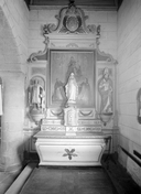 Autels (2), retables (2), tabernacles (2), gradins d'autel (4) (autel secondaire, retable à panneau compartimenté), église paroissiale Saint-Brévin (Berné)