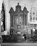 Autel, retable, tabernacle, gradin d'autel (autel secondaire, retable architecturé), église paroissiale Notre-Dame (Bulat-Pestivien)