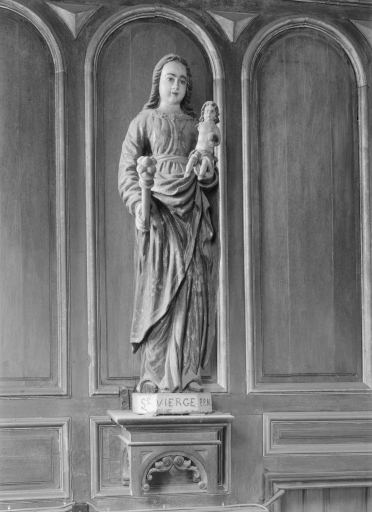 Statue : Vierge à l'Enfant, église paroissiale Saint-Pierre (Motreff)
