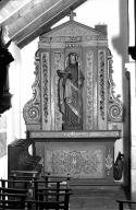 Autel, retable (autel secondaire, autel tombeau, retable cadre), église paroissiale Saint-Gorgon (Plovan)