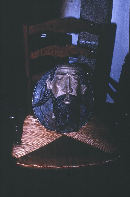 Tête : saint Jean-Baptiste, dite in disco, chapelle Saint-Jean (Duault)