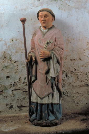 Ensemble de 2 statues : Saint Durlo, Saint Méen