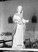 Statue (demi-nature, d'applique) : sainte Christine (Locmalo), église paroissiale Saint-Malo (Locmalo)