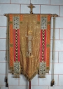 Bannière de procession : saint Jean-Baptiste, Sacré Coeur