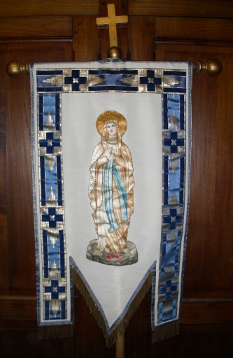 Bannière de procession : Notre-Dame de Lourdes