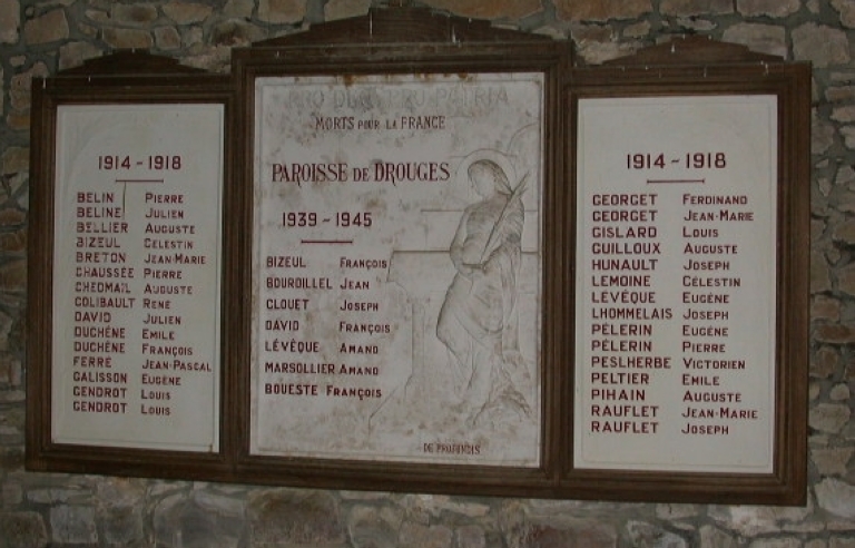 Tableau commémoratif des morts