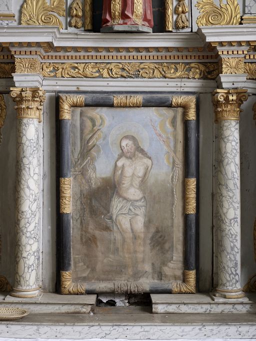 Tableau d'autel : Christ souffrant, église Saint-Étienne (Saint-Abraham)