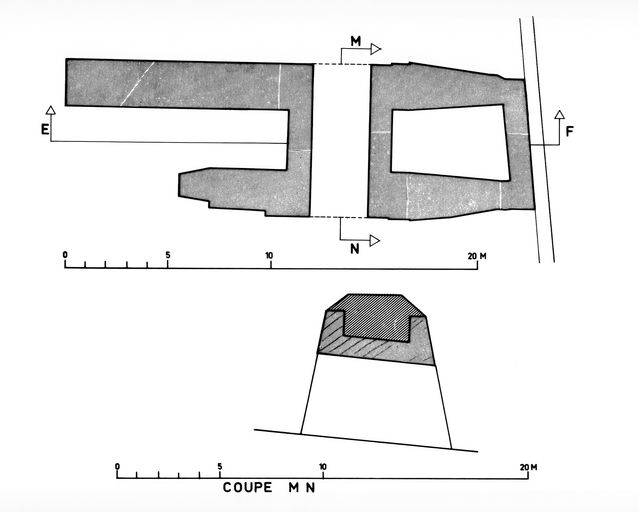 Retranchements (4e quart 17e siècle) puis fortifications extra-urbaines (4e quart 18e siècle) de Quélern (Cr 36-39) (Roscanvel)