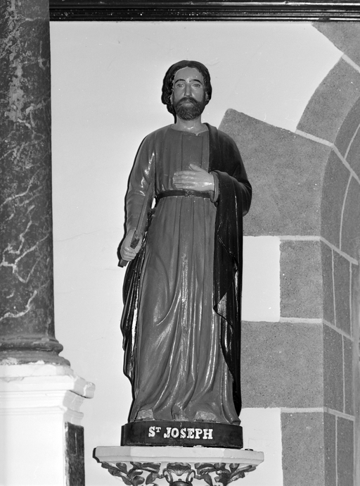 Statue (d'applique, petite nature) : saint Joseph, église paroissiale Sainte-Marie-Madeleine (Meucon)