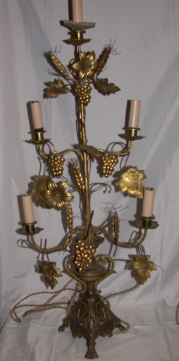 Paire 1 de chandeliers d'église