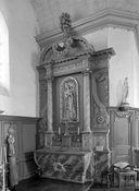Autels (2), tabernacles (2), retables (2), gradins d'autel (2) (autel secondaire, retable architecturé à niche), de la Vierge, de Saint Joseph, style néo-classique, église paroissiale Sainte-Marie-Madeleine (Mondevert)