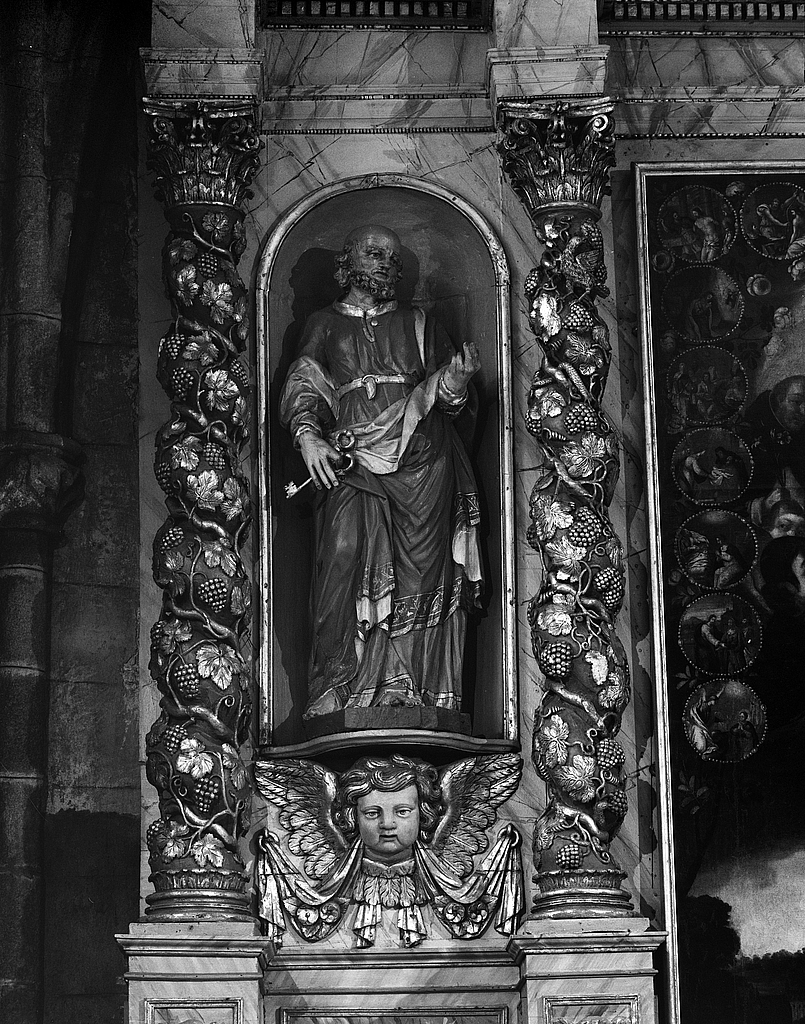 Statue (d'applique, petite nature) : saint Pierre (1), cathédrale de Saint-Paul-Aurélien (Saint-Pol-de-Léon)