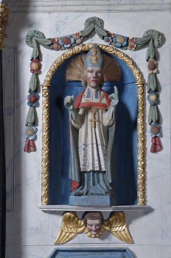Statue : Saint Eloi, la Madeleine (Pluméliau fusionnée en Pluméliau-Bieuzy en 2019)
