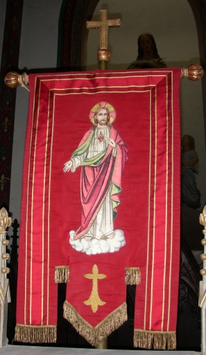 Bannière de procession : Sacré-coeur
