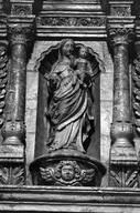 Statue (d'applique, demi-nature) : Vierge à l'Enfant, église paroissiale Saint-Abdon, Saint-Sennen (Messac fusionnée en Guipry-Messac en 2016)