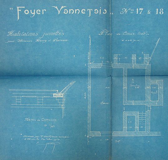 Maisons jumelles, 16bis, 16, 14 rue de la Tour d'Auvergne (Vannes)