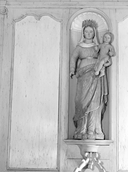 Statue (d'applique, petite nature) : Vierge à l'Enfant, dite Notre-Dame des Fleurs, chapelle Notre-Dame-des-Fleurs (Plaudren)