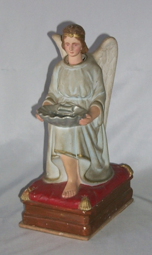 Statuette-tronc : Ange assis