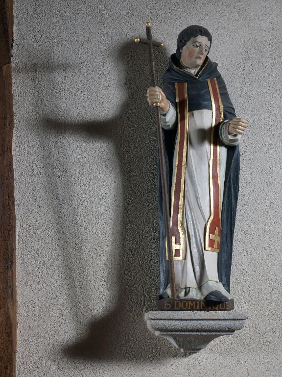 Statue : Saint Dominique de Guzman, chapelle Saint-Barthélemy (Pleucadeuc)