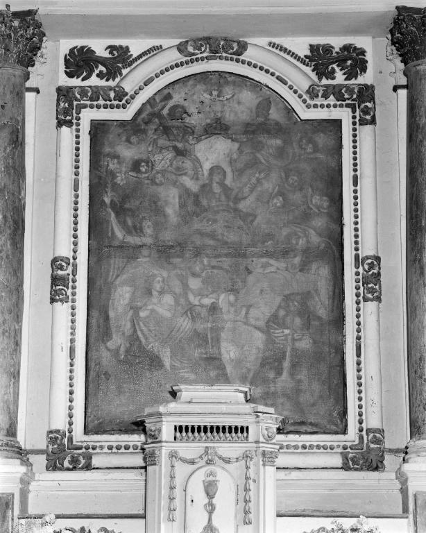 Tableau : Couronnement de la Vierge, chapelle Notre-Dame-la-Blanche (Theix fusionnée en Theix-Noyalo en 2016)