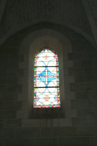 Ensemble des 10 verrières hautes de la nef (verrières décoratives)